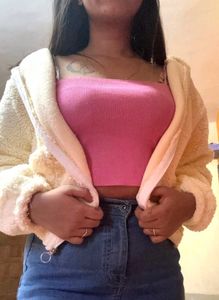 Fuzzy Ivory Cropped Jacket