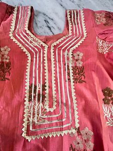 Festive Wear Kurta With Gota Work