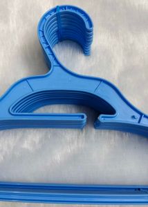 10 Blue Plastic Hangers