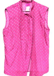 Pink Polka Dot Sleeveless Top