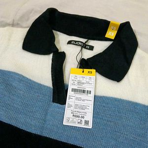 Zudio Striped Crop Sweater