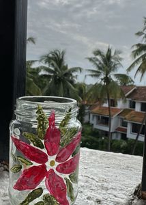 Hand-Painted Flower Jar
