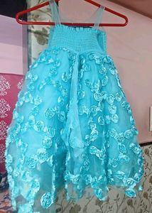 Floral Net Rose Gown