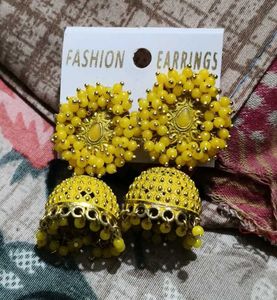 Yellow Color Earing
