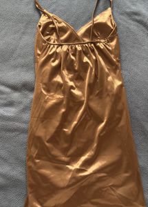 Golden Hour Satin Bodycon Dress (Padded, Not Used)