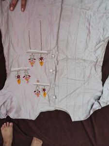 Embroidered Kurta With Pant And Dupatta