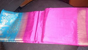 Pink &amp; Blue Saree