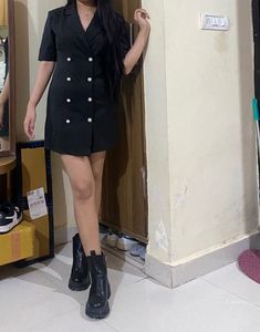 Black Buttoned Dress