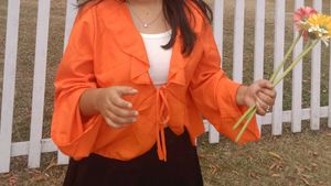 Orange Halter Neck Top