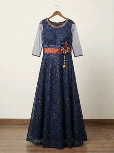 Elegant Navy Blue Gown