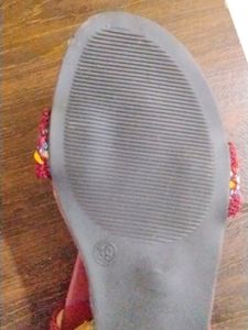 Maroon Designer Slippers. New And Tag Missing