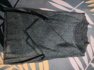 Black Blingy Woolen Top
