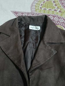 Brown Faux Suede Jacket 🧥😍