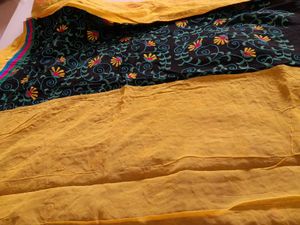 Elegant Embroidered Yellow Saree with blouse