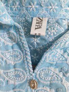 Blue Chikankari Tunic