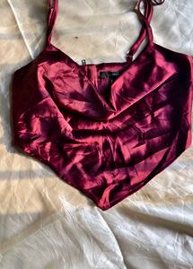 12.6.4 SEXY SATIN COWL NECK TOP