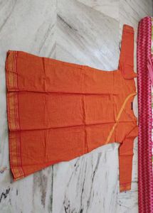 🍊Zari Border Kurti