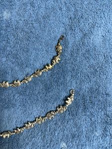 Set Of 3 Black Choker Strings &amp; silver Anklets