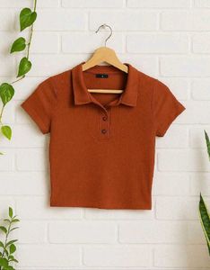 Cute Brown Crop Top