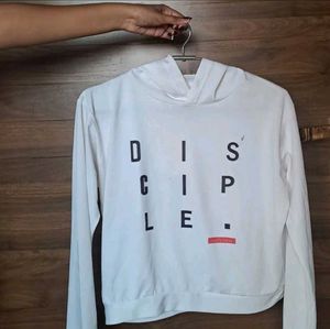 Printed White Hoodie