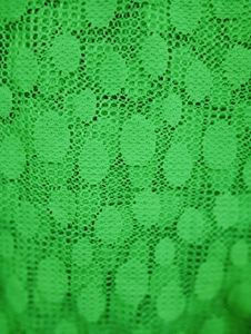 Woolen Net In Peach, Black And Green