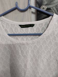 White Embroidered Tunic Top
