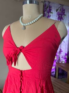 Red Cutout Mini Dress