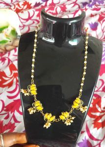Yellow Lotus Necklace