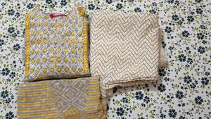 Cotton Kurta Set With Dupatta