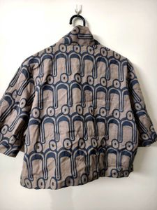 Unique Pattern Cropped Jacket