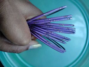 Purple Bangles &amp; Hair Tie Set