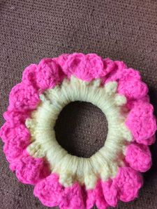 Pink Flower Hair Tie