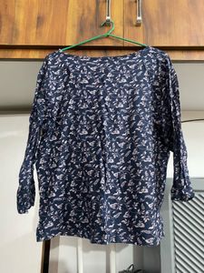 Floral Print Green and blue Tops -2