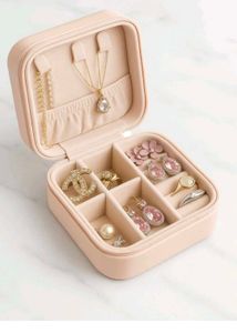 Pink Travel Jewelry Organizer