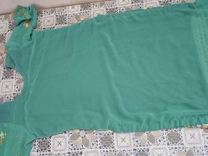 Teal Embellished Salwar Kameez