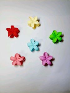 Flower Hair Clips - Set of 6