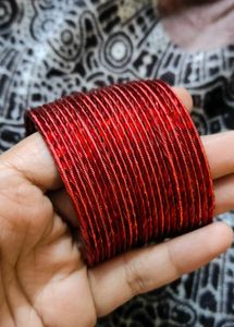 Red Metallic Bangles