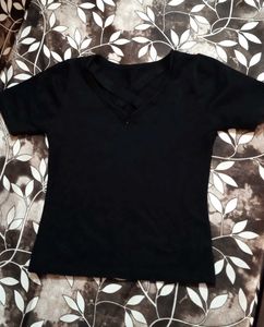 Black V-Neck T-Shirt