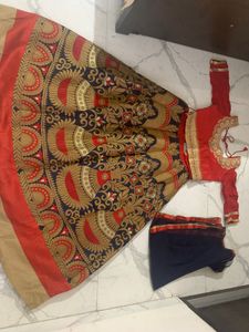 Brocade havy lahanga choli set
