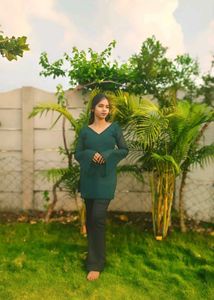 V Neck Kurti With Bell Bottom Sleeve Design Stitch