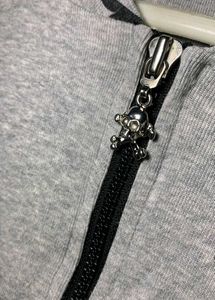 Grey Skull Zip-Up Jacket