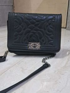 Black Quilted Crossbody Bag