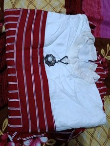 Red Colour Top Back Side Zip And Full Covered Neck