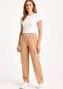 Tan Corduroy Cargo Pants