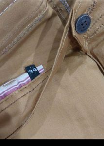 🔥 Force Cotton Jeans For Men Biscuit Colour Size 34 Waist