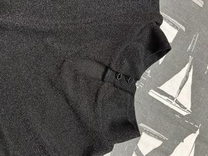 Sparkly Black Mock Neck Top