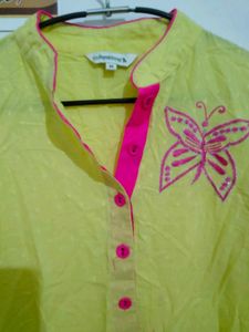 Tulsattva M Size New Yellow💛Kurti Only