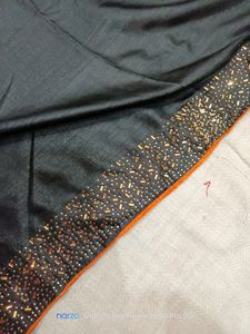 Black Saree With Stone Detailing