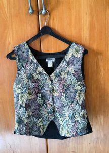 Vintage Floral Tapestry Vest