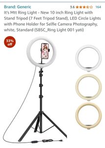 7 Feet Phone Tripod Stand With Ring Light